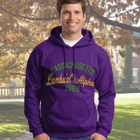 Lambda Chi Alpha State and Date Printed Hoody - Gildan 18500 - CAD