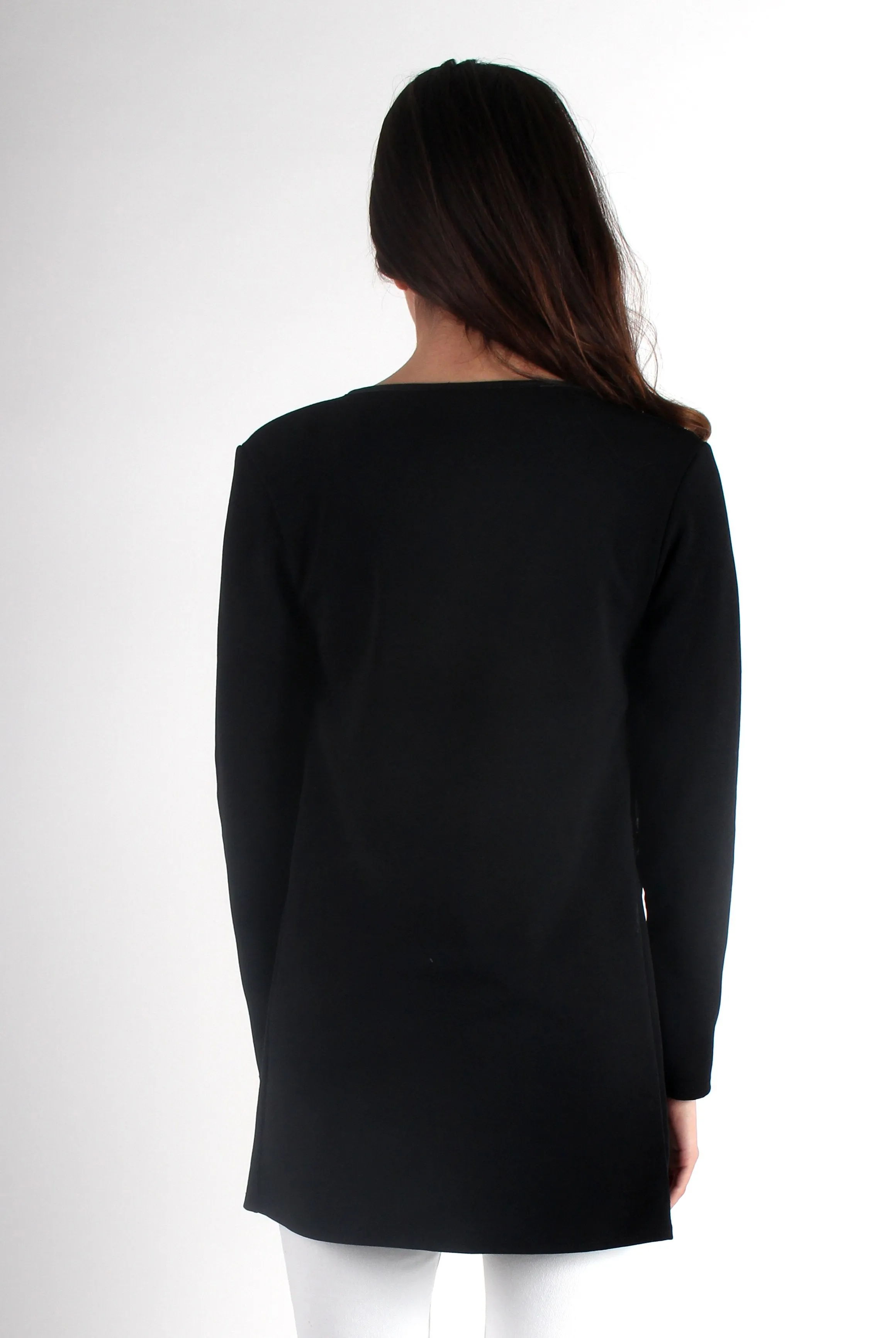 Leia Black Long Sleeve Zip Jacket