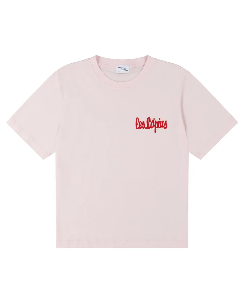 Les Lapins Logo T-shirt In Pink