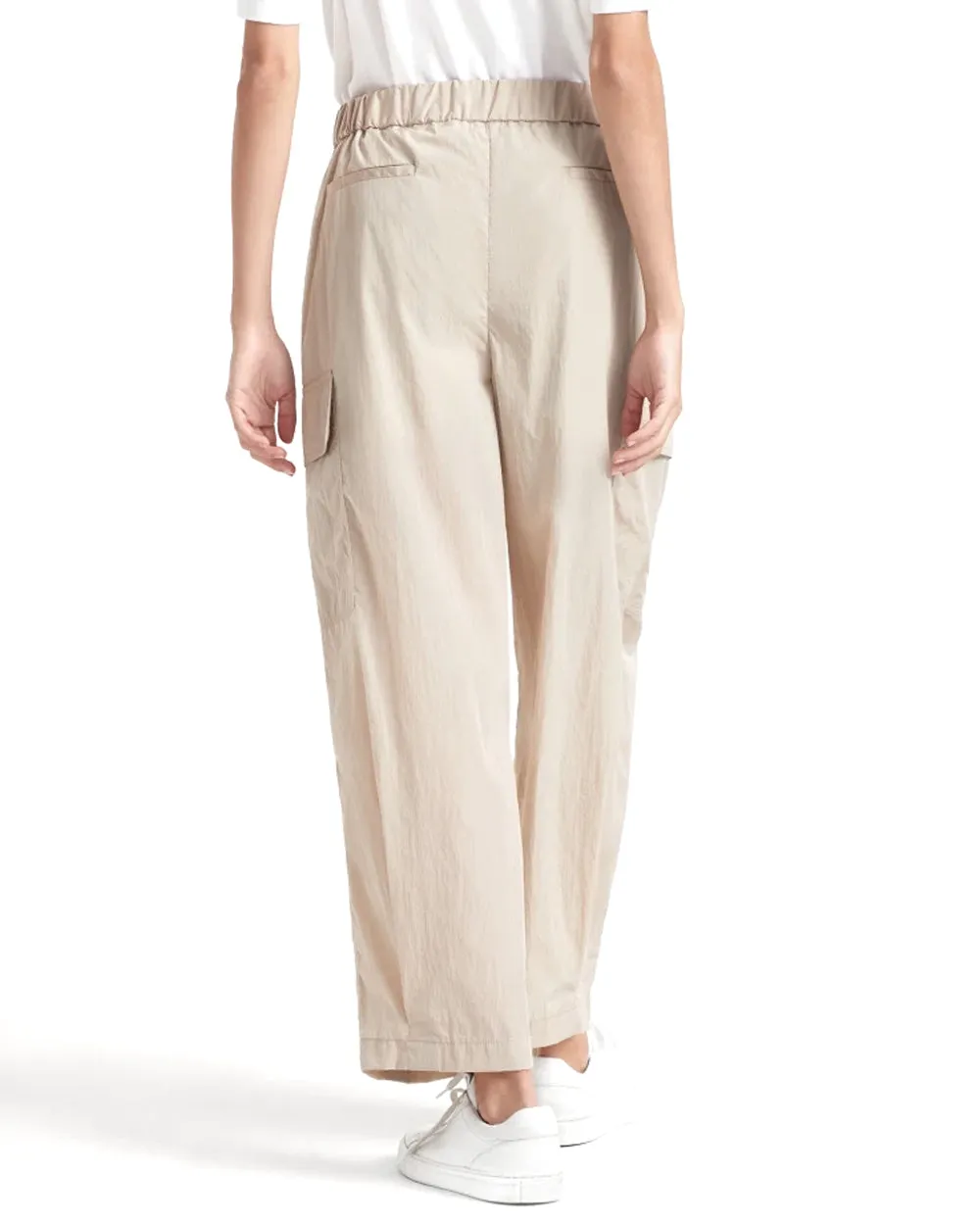 Light Beige Belted Cargo Pant