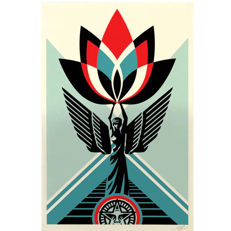 Lotus Angel Signed Offset Print (24 x 36) | Obey Clothing UK