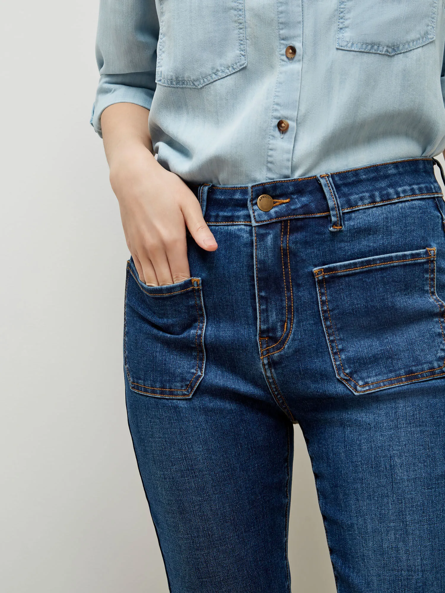 Lucia Retro High-Rise Flare Jeans | Apricot Clothing