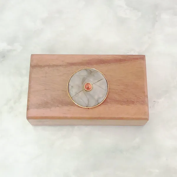 Mahogany with Jasper & Carnelian Jewelry Box