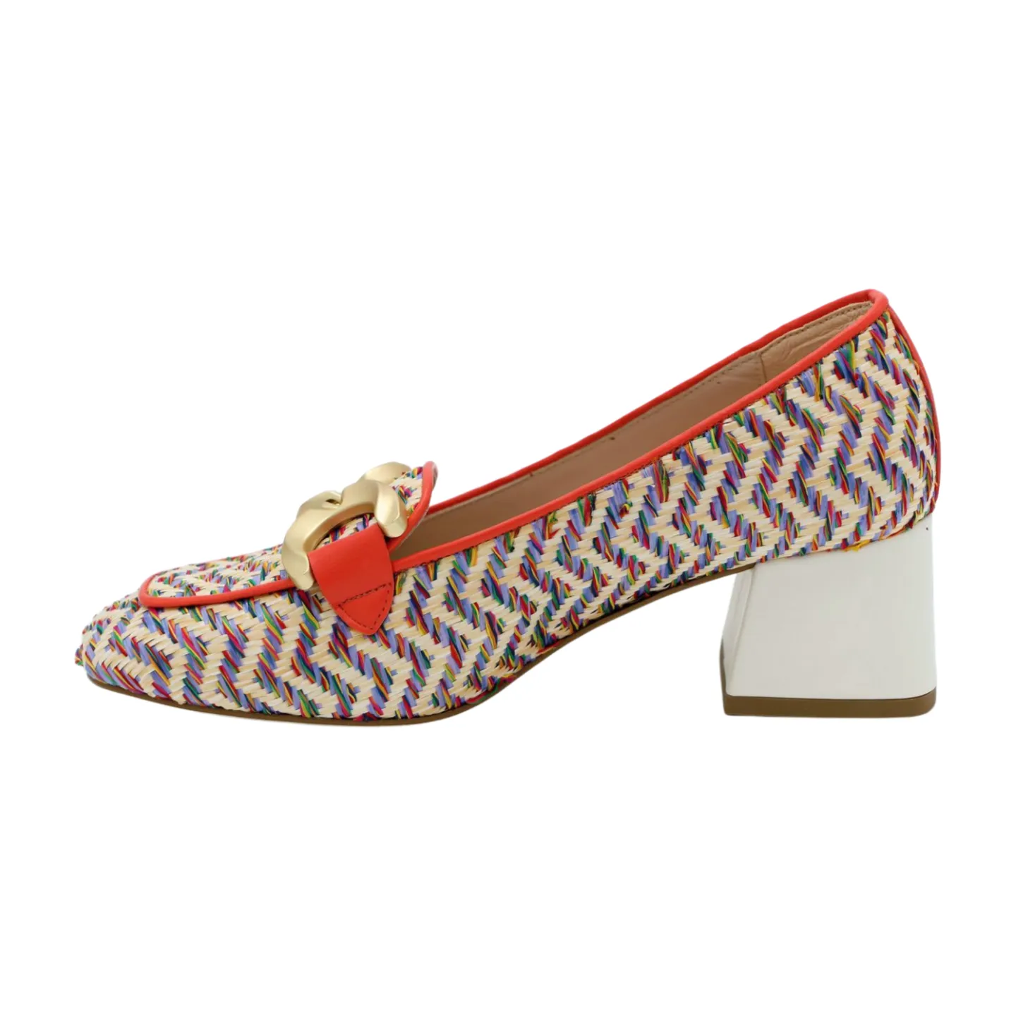 Marian Multi Print Heeled loafer