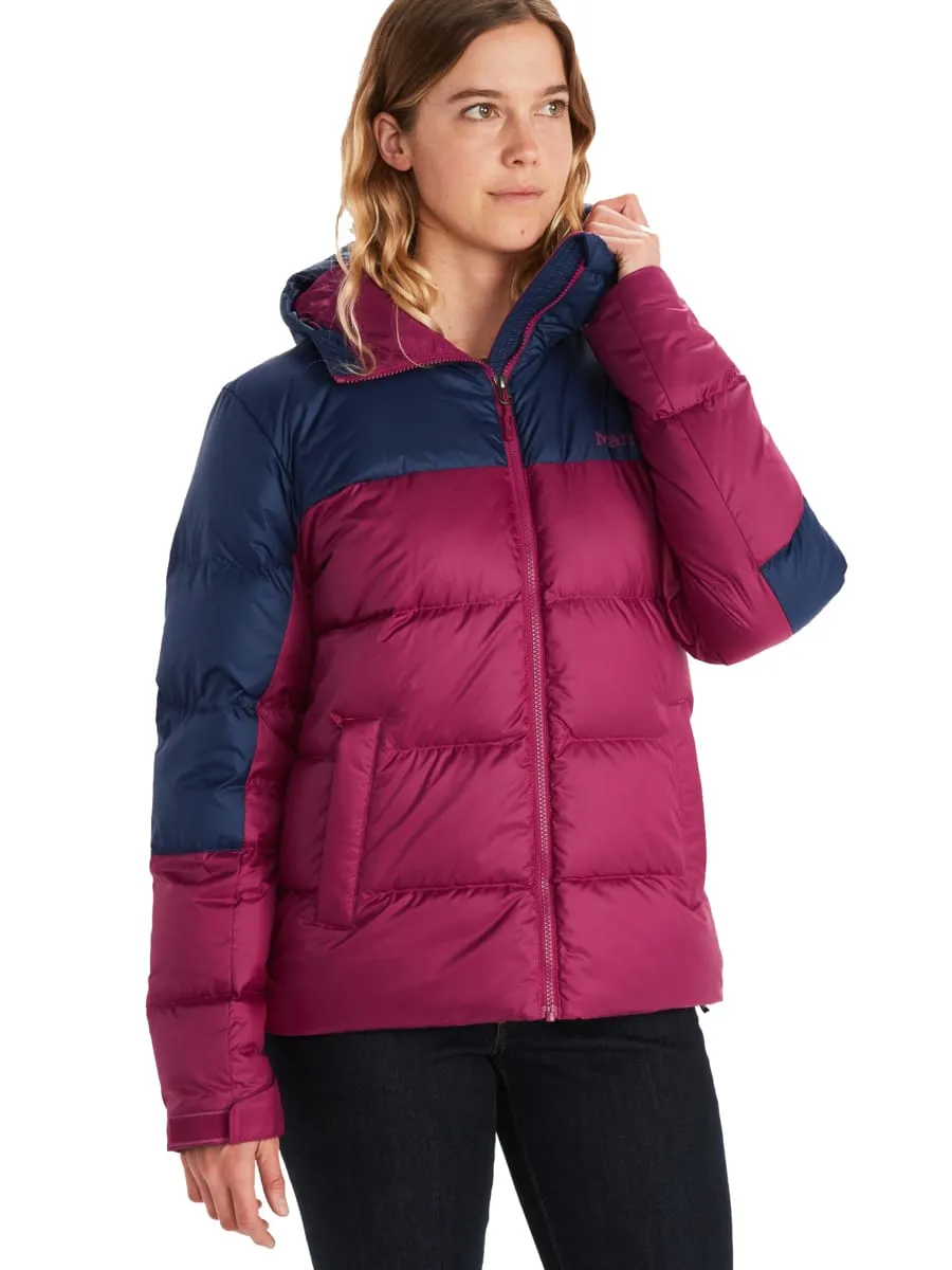 Marmot Women's Guides Down Hoody Wild Rose/Arctic Navy | Buy Marmot Women's Guides Down Hoody Wild Rose/Arctic Navy he