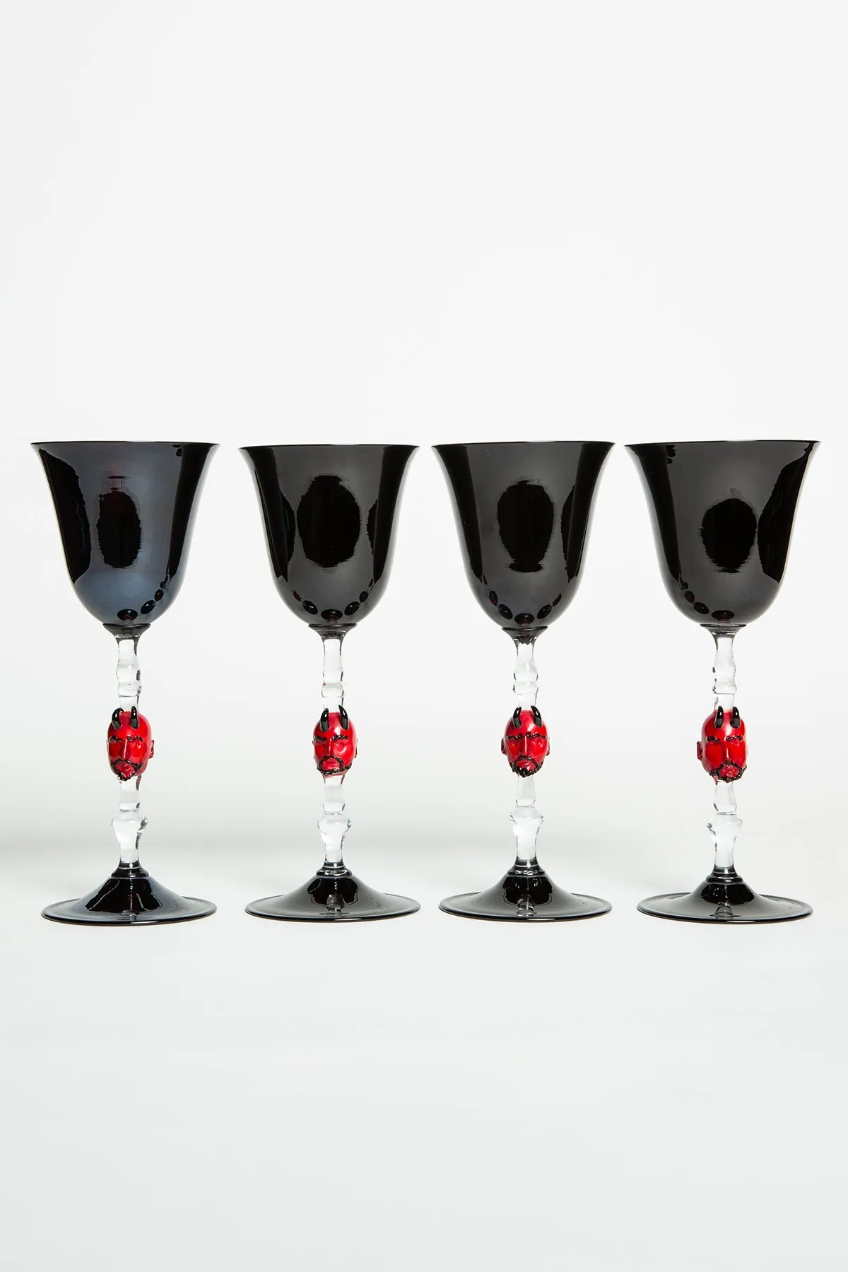 MAXFIELD PRIVATE COLLECTION | SET 4 DEVIL WINE GLASSES