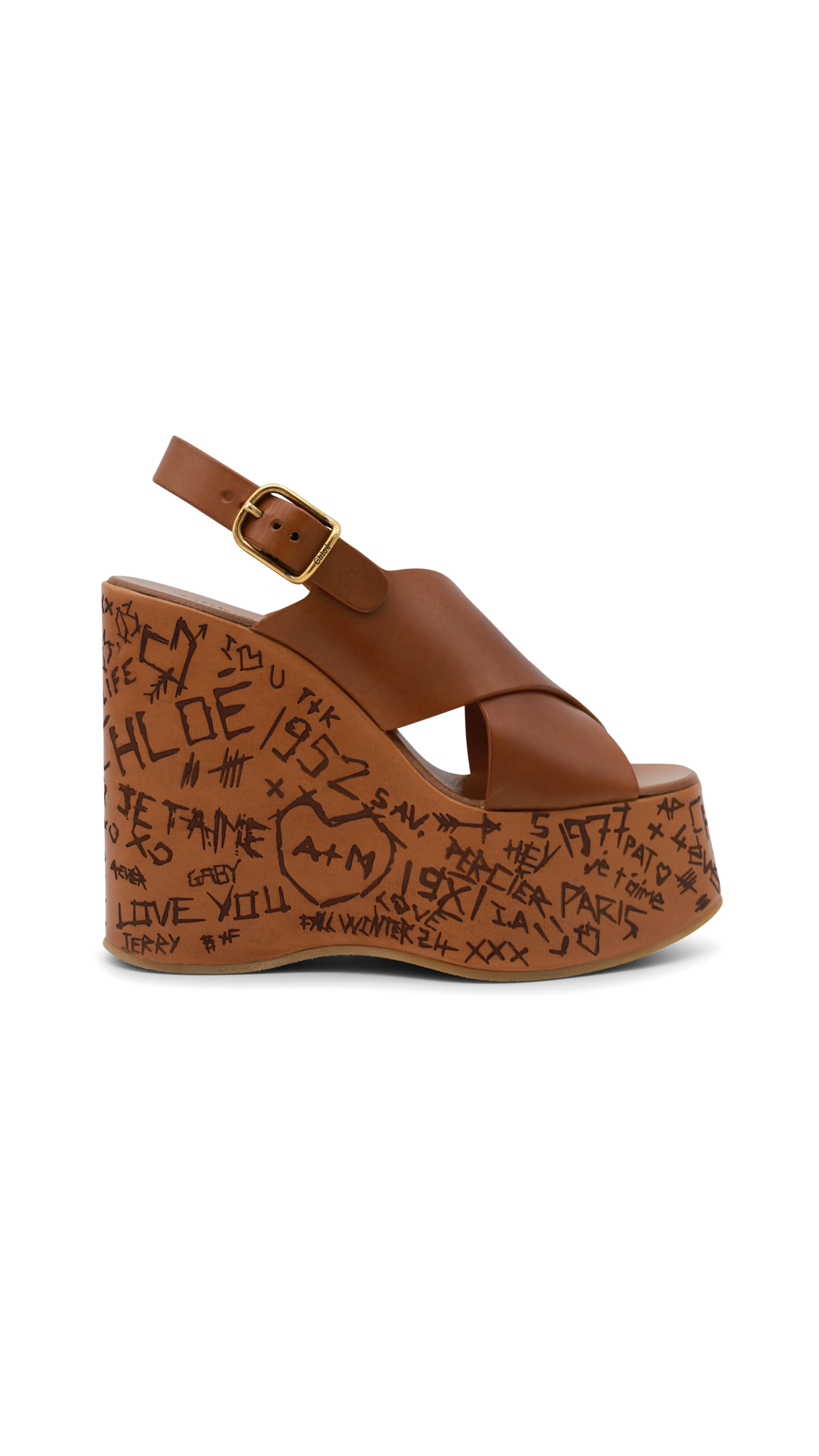 Maxime Wedge Sandal - Ginger Brown