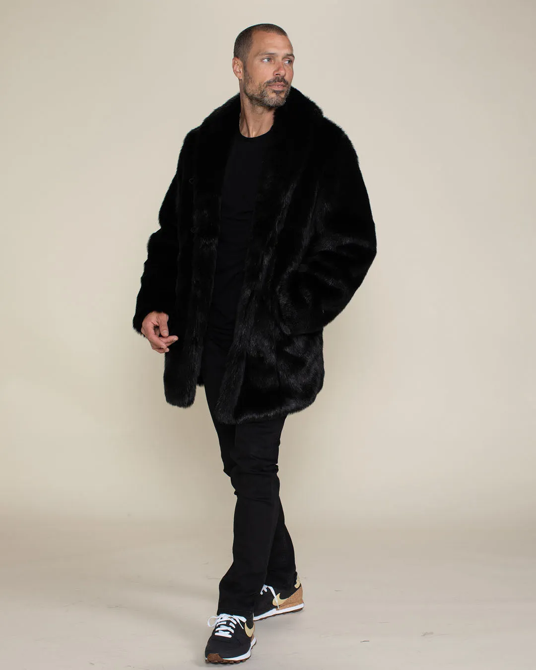 Men's Faux Fur Coat | Black Panther