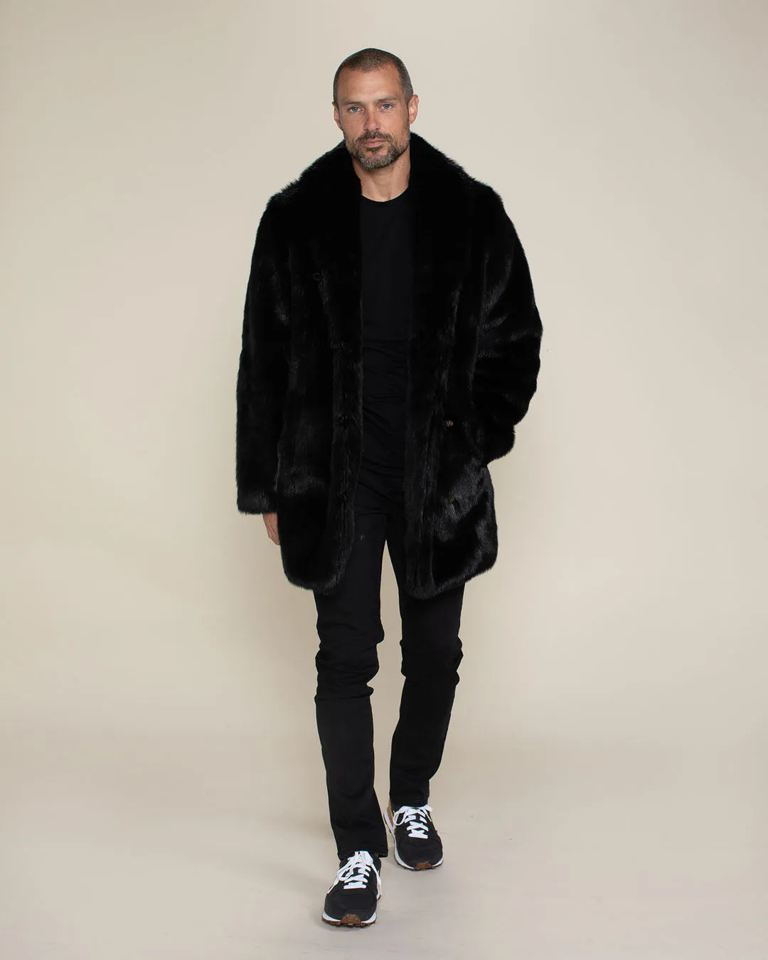 Men's Faux Fur Coat | Black Panther