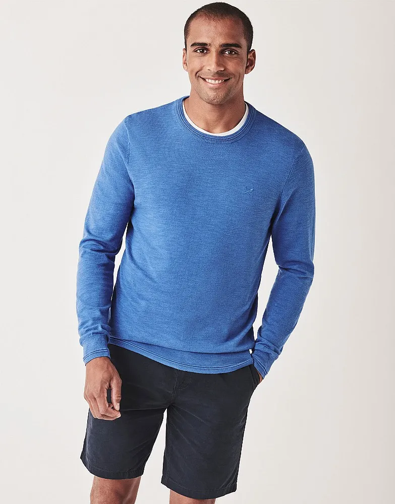 Men's Slub Crew Neck Knit Jumper from Crew Clothing Company