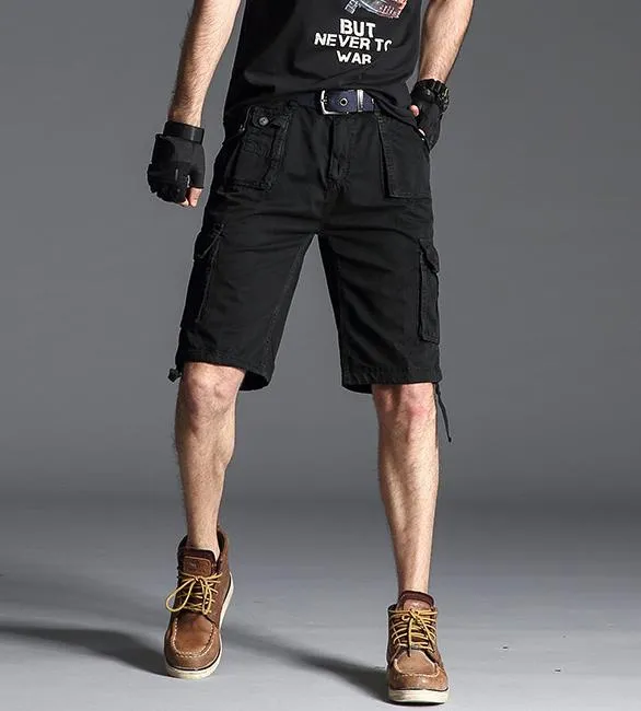 Men's Summer Loose Oversize Solid Color Casual Short Cargo Pants