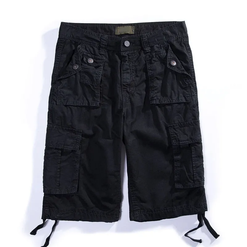 Men's Summer Loose Oversize Solid Color Casual Short Cargo Pants