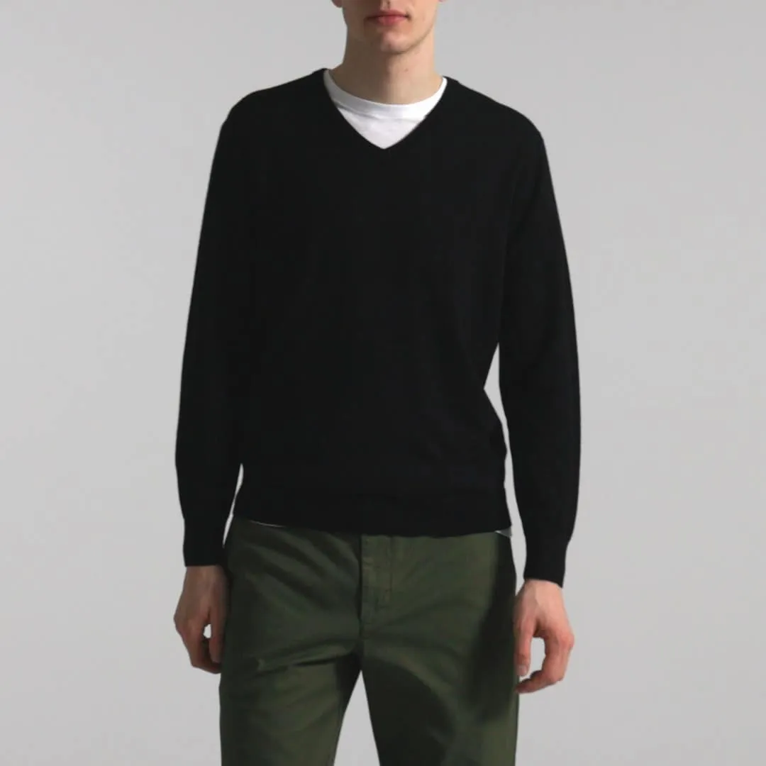 Merino wool V-neck sweater