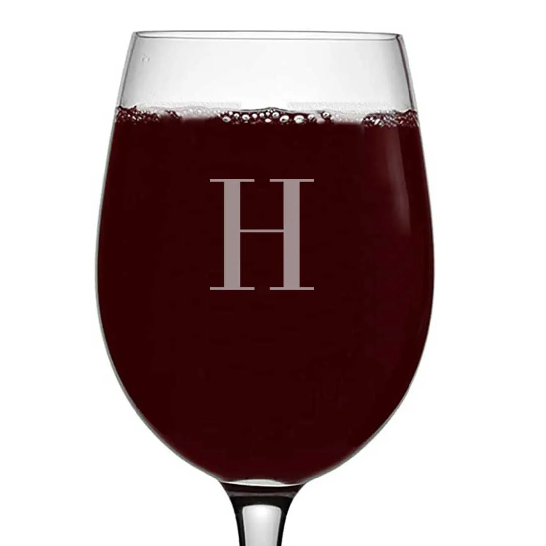 Monogrammed Wine Glasses Personalized Red White Wine Glass - Monogram