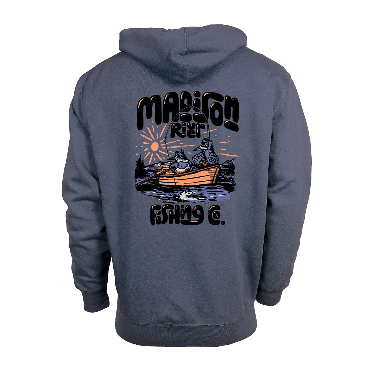 MRFC Logo River Kings Back Logo w/ Small Chest Logo Hoody Washed Navy