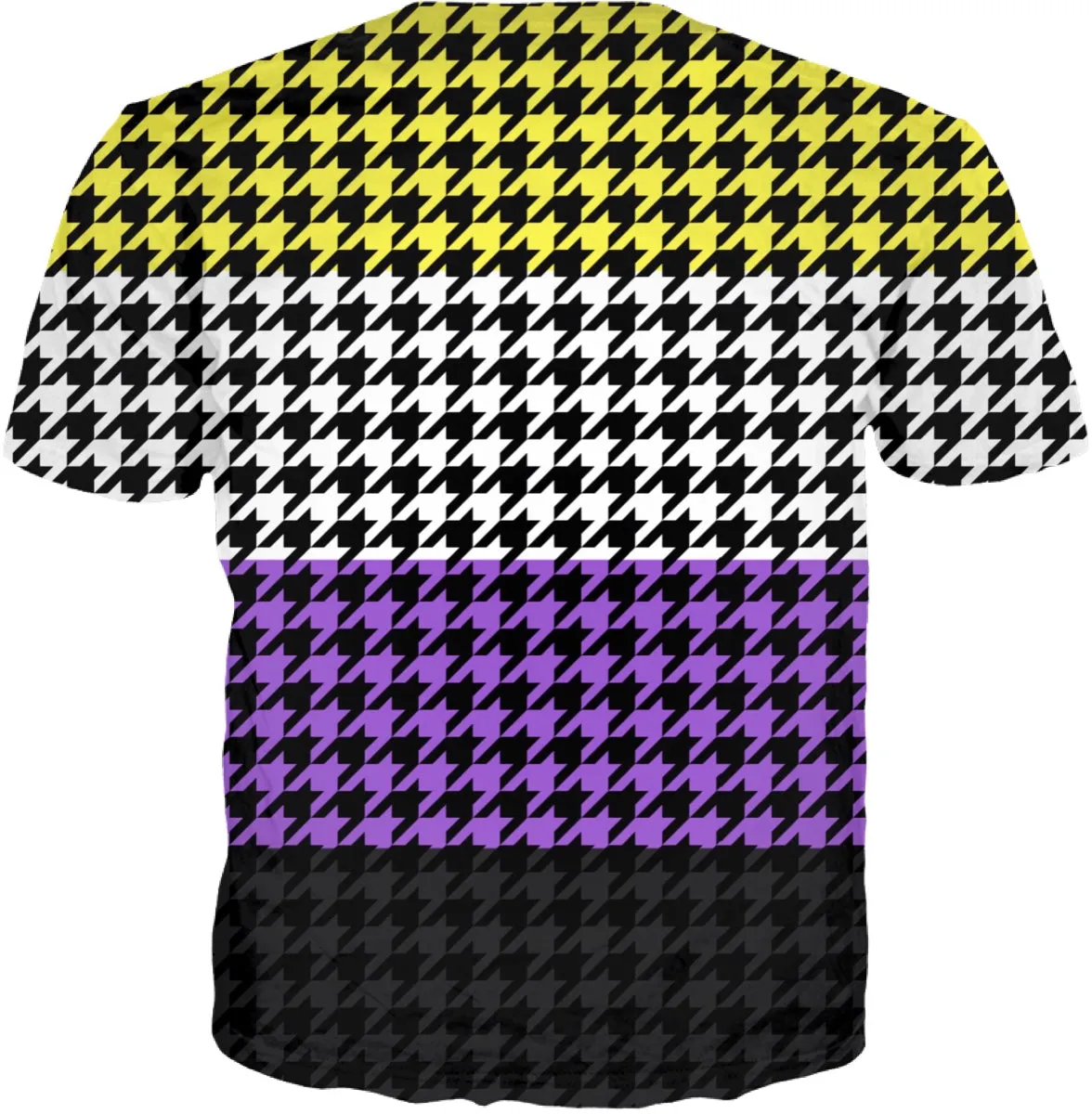 Non-Binary Pride Houndstooth Print T-Shirt