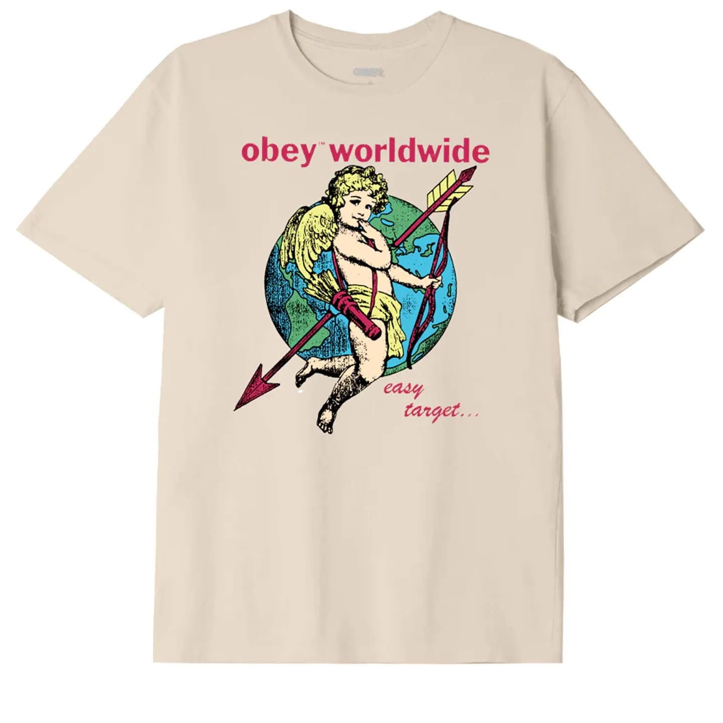 Obey Cherub Easy Target Choice Pigment Dye T-Shirt | Obey Clothing UK