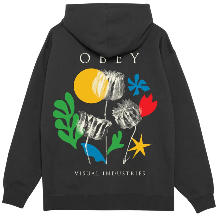 Obey Flowers Papers Scissors Box Fit Heavyweight Terry Hood | Obey Clothing UK