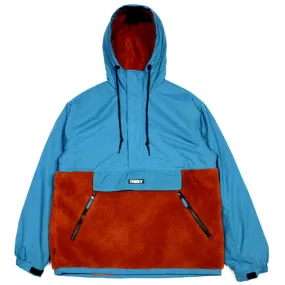 OBEY SPLITS SHERPA ANORAK JACKET // PURE TEAL MULTI