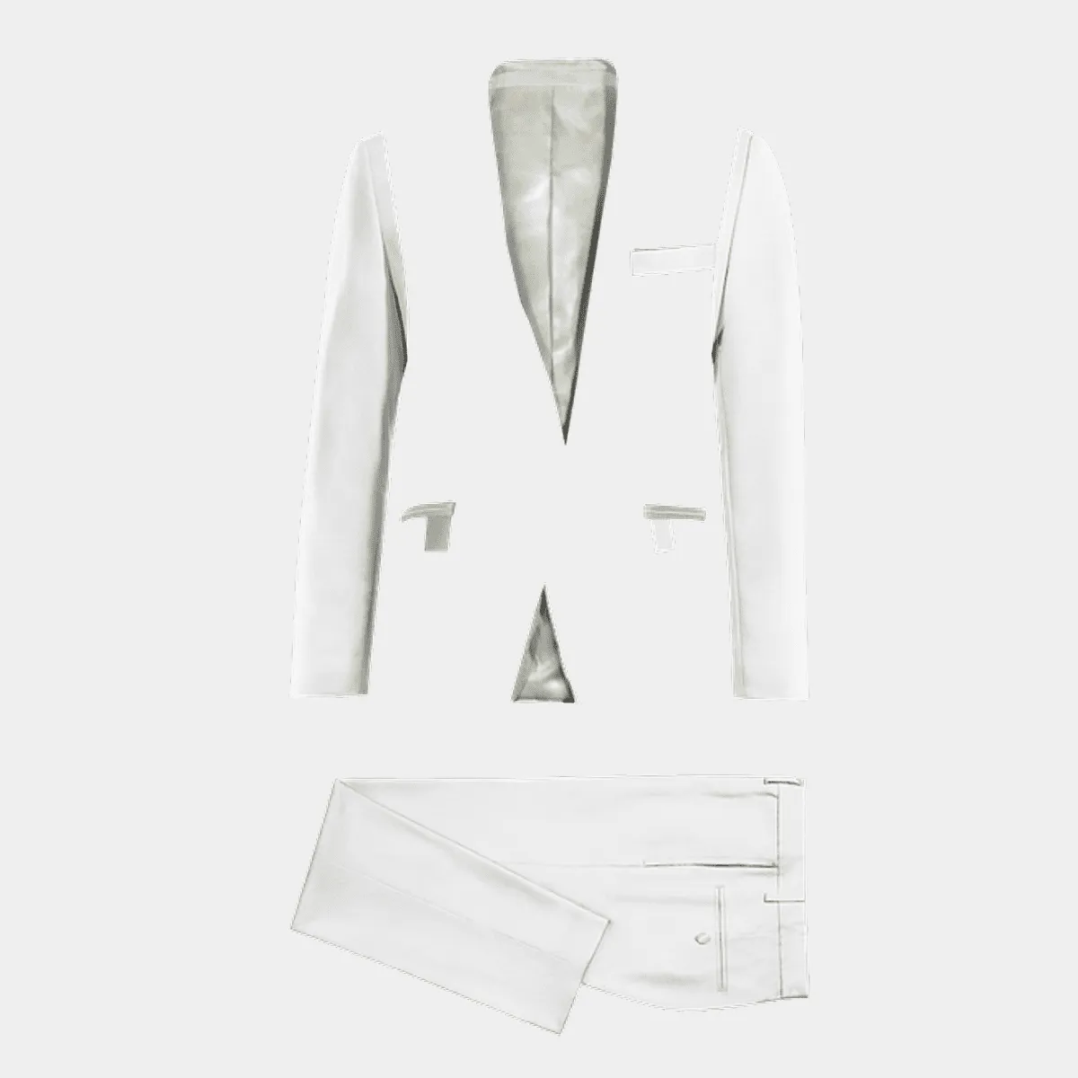 Off-white slim fit Tuxedo with