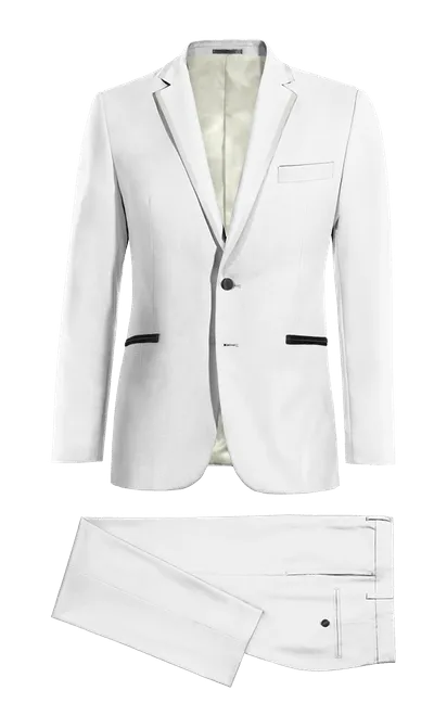 Off-white slim fit Tuxedo with