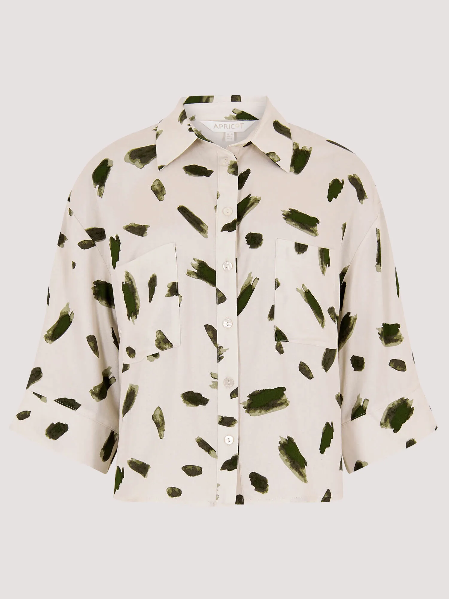 Paint Stroke Print Utility Shirt | Apricot Clothing