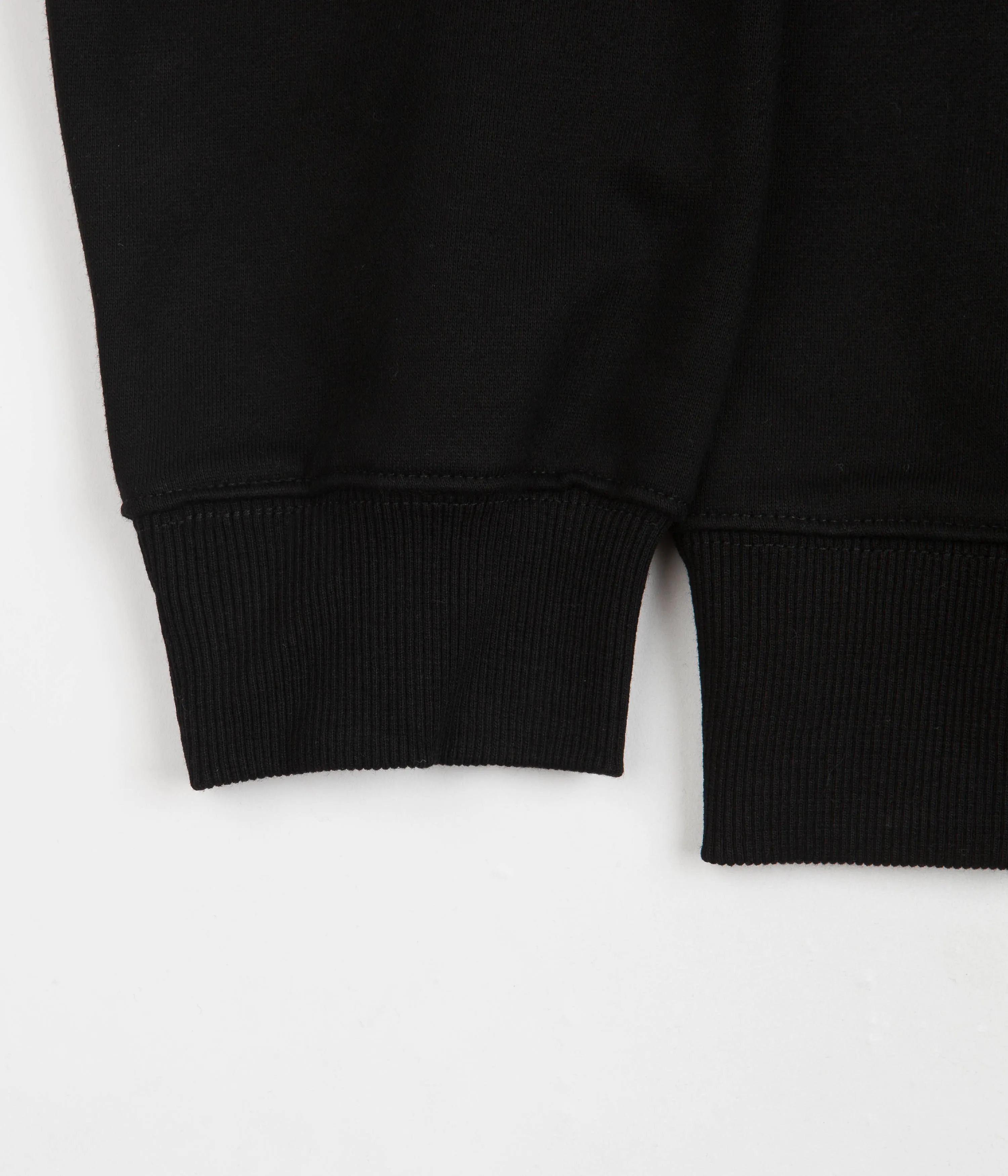 Pass Port Sham Embroidery Hoodie - Black