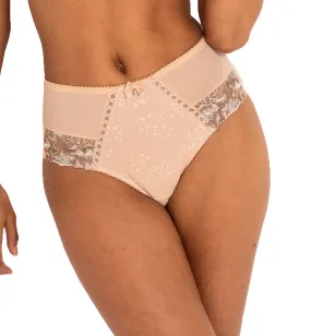 Pour Moi Sofia Lace Embroidered Deep Brief (3834) - Latte