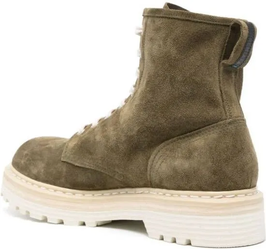 Premiata suede combat boots Green