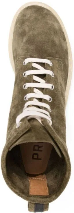 Premiata suede combat boots Green