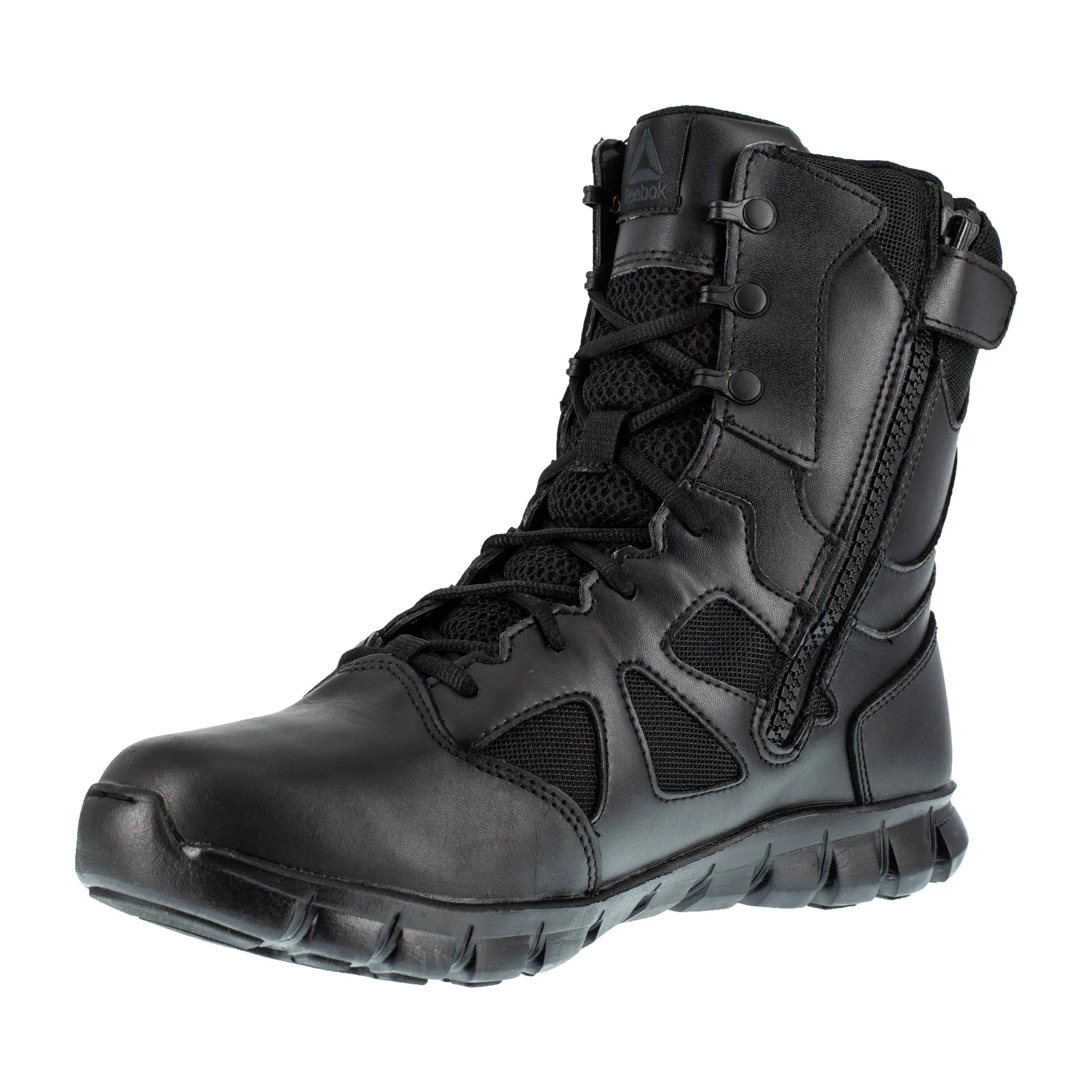 Reebok Womens Black Leather Work Boots Sublite Tactical WP 9 W