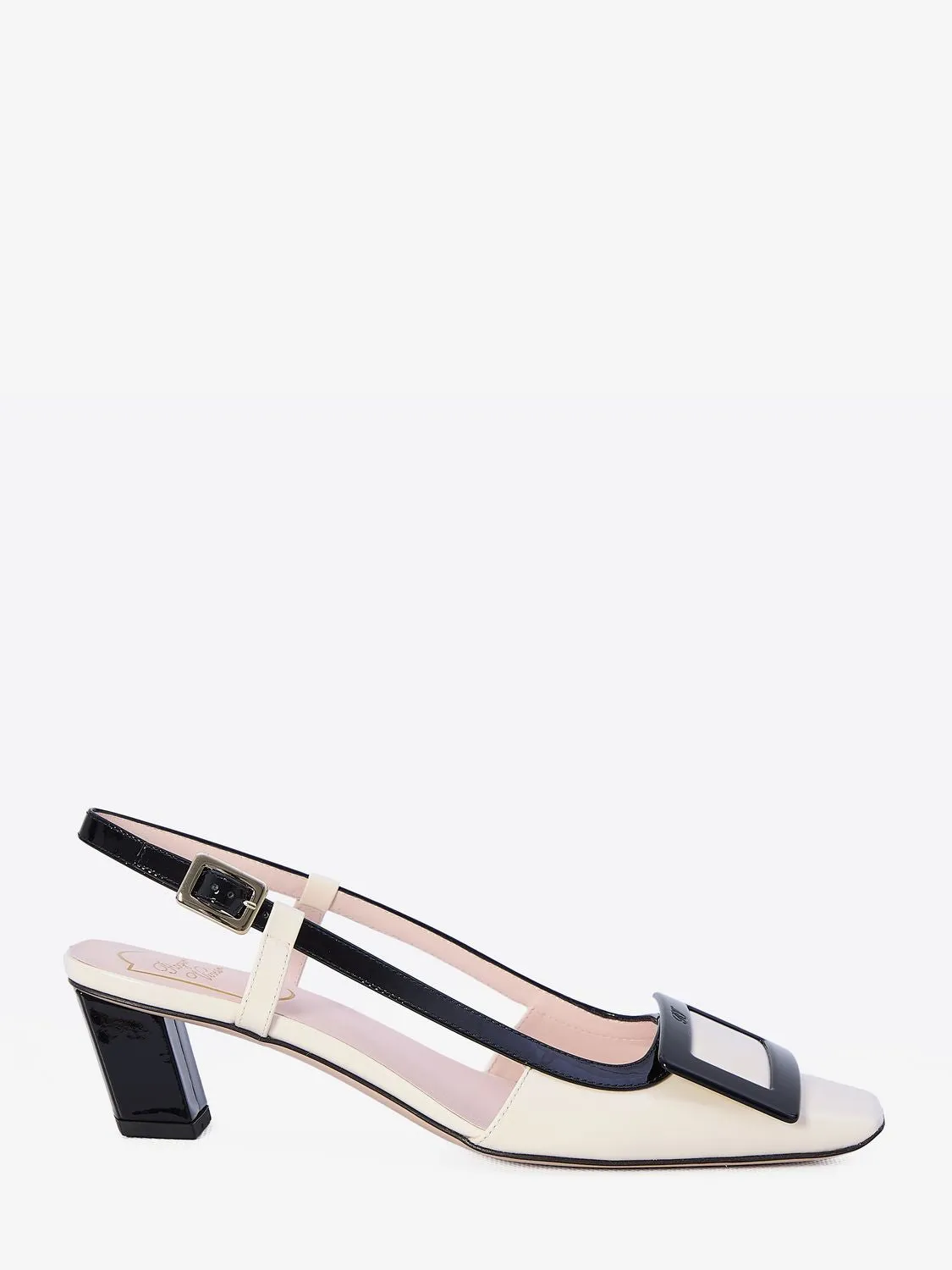 ROGER VIVIER Elegant Slingback Pumps with Covered Buckle - 1.8 Inch Heel