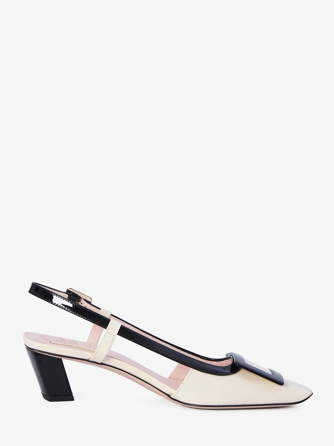 ROGER VIVIER Elegant Slingback Pumps with Covered Buckle - 1.8 Inch Heel