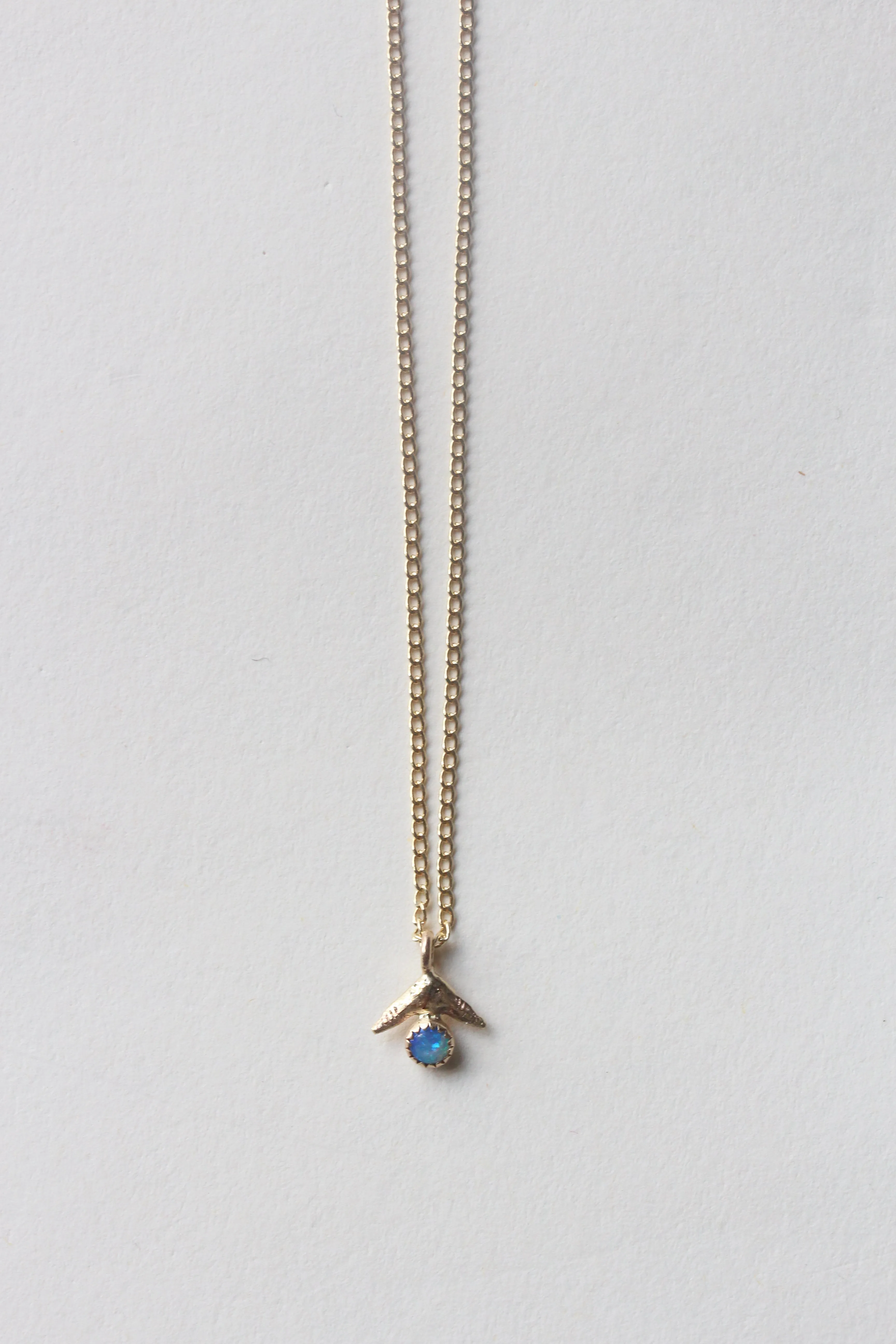 Shark Fin Necklace - Turquoise + Opal