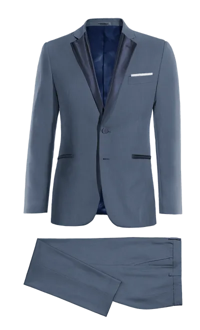 Slate essential Tuxedo with pocket square &