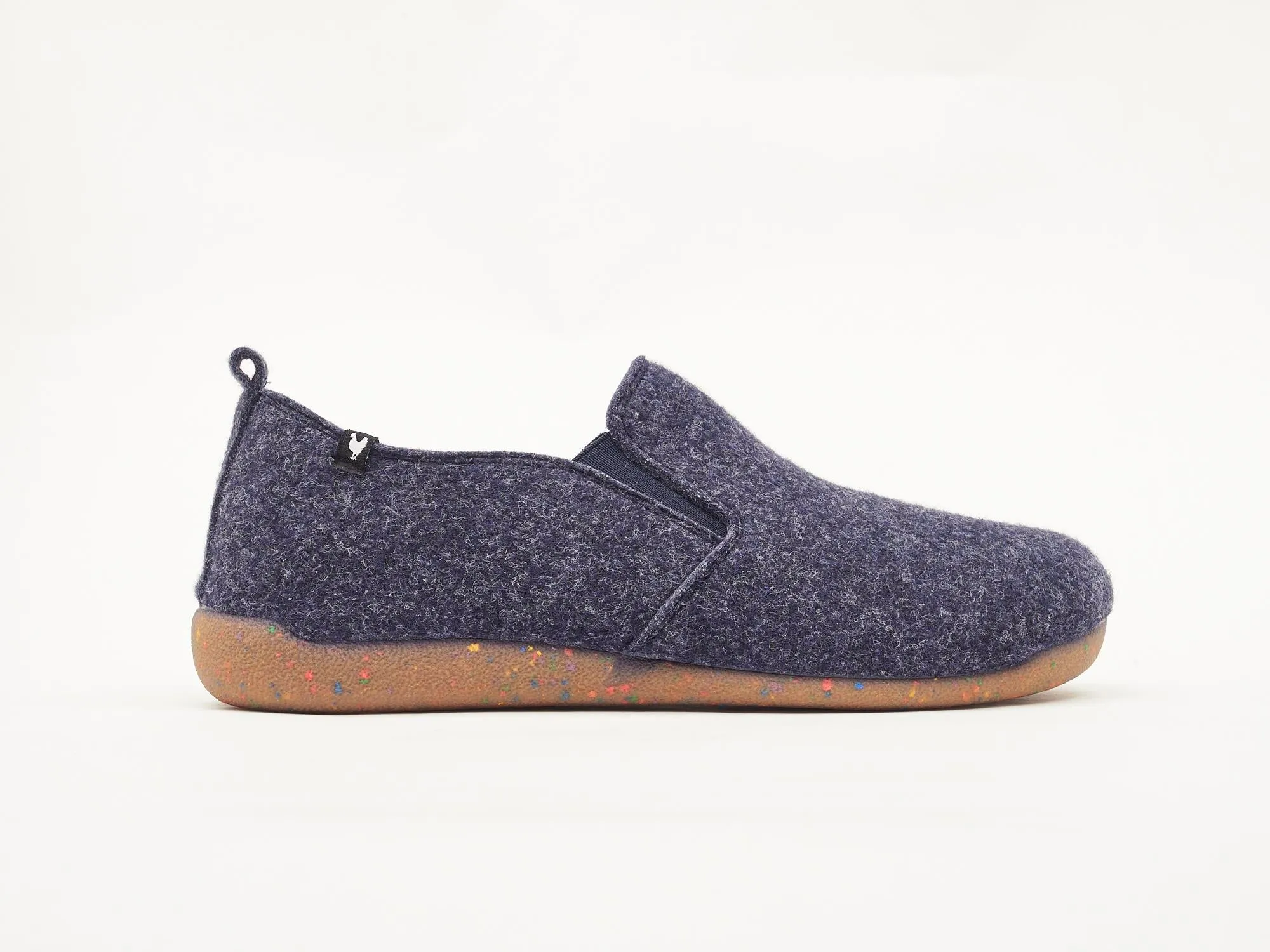 Soft eco felt slippers with rubber soles, 100% recycled