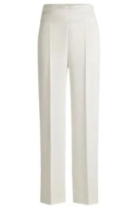 Straight-leg tuxedo trousers with waistband detail