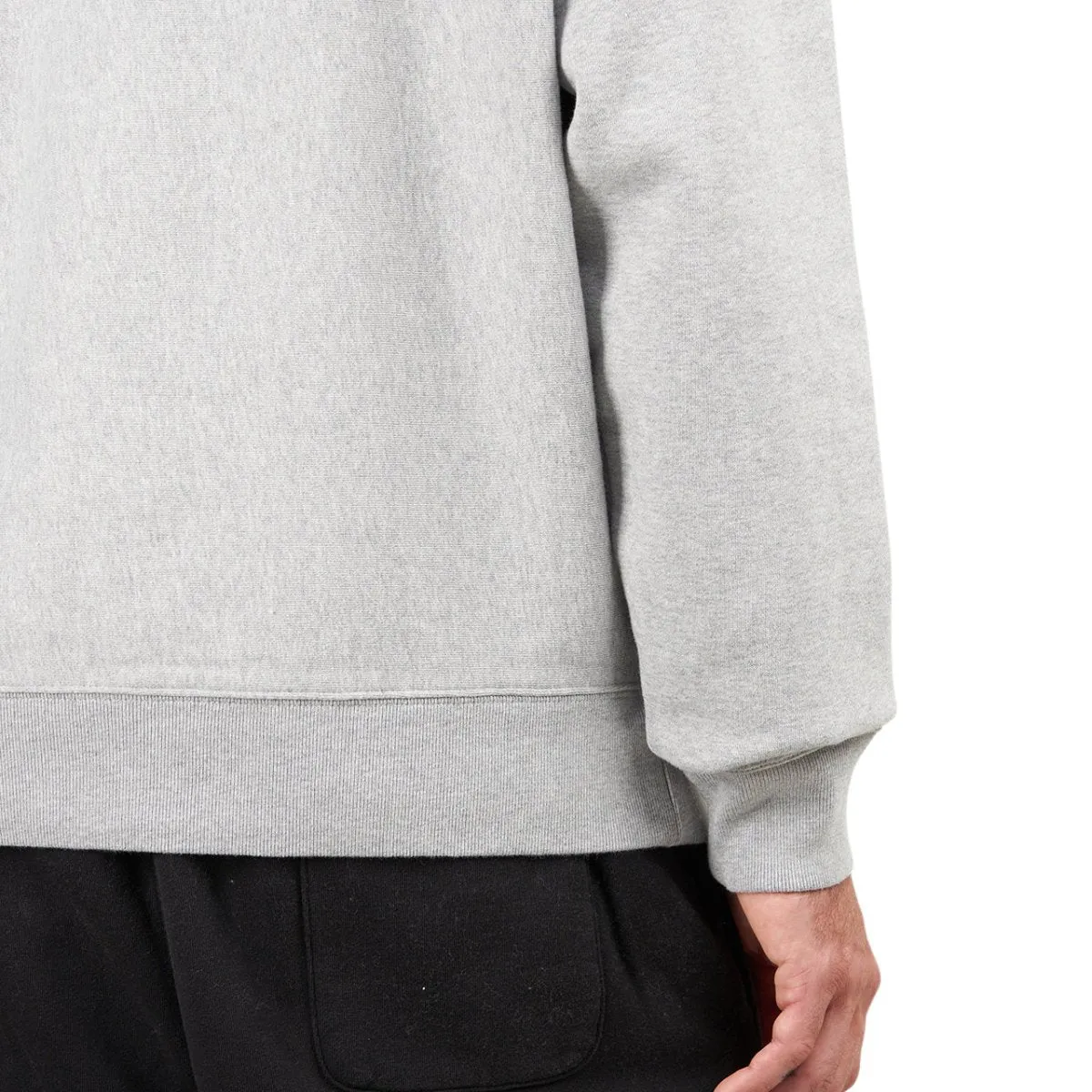 Stüssy Stock Logo Hood (Grey Heather)