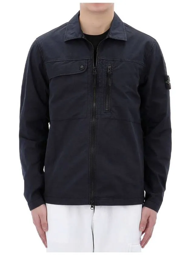 Supima Cotton Twill Stretch-TC Jacket Navy Blue