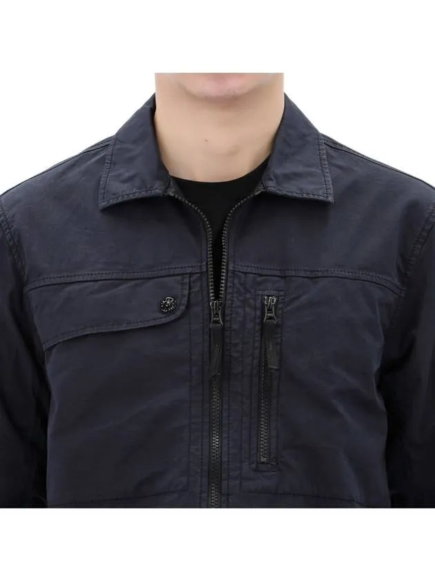 Supima Cotton Twill Stretch-TC Jacket Navy Blue