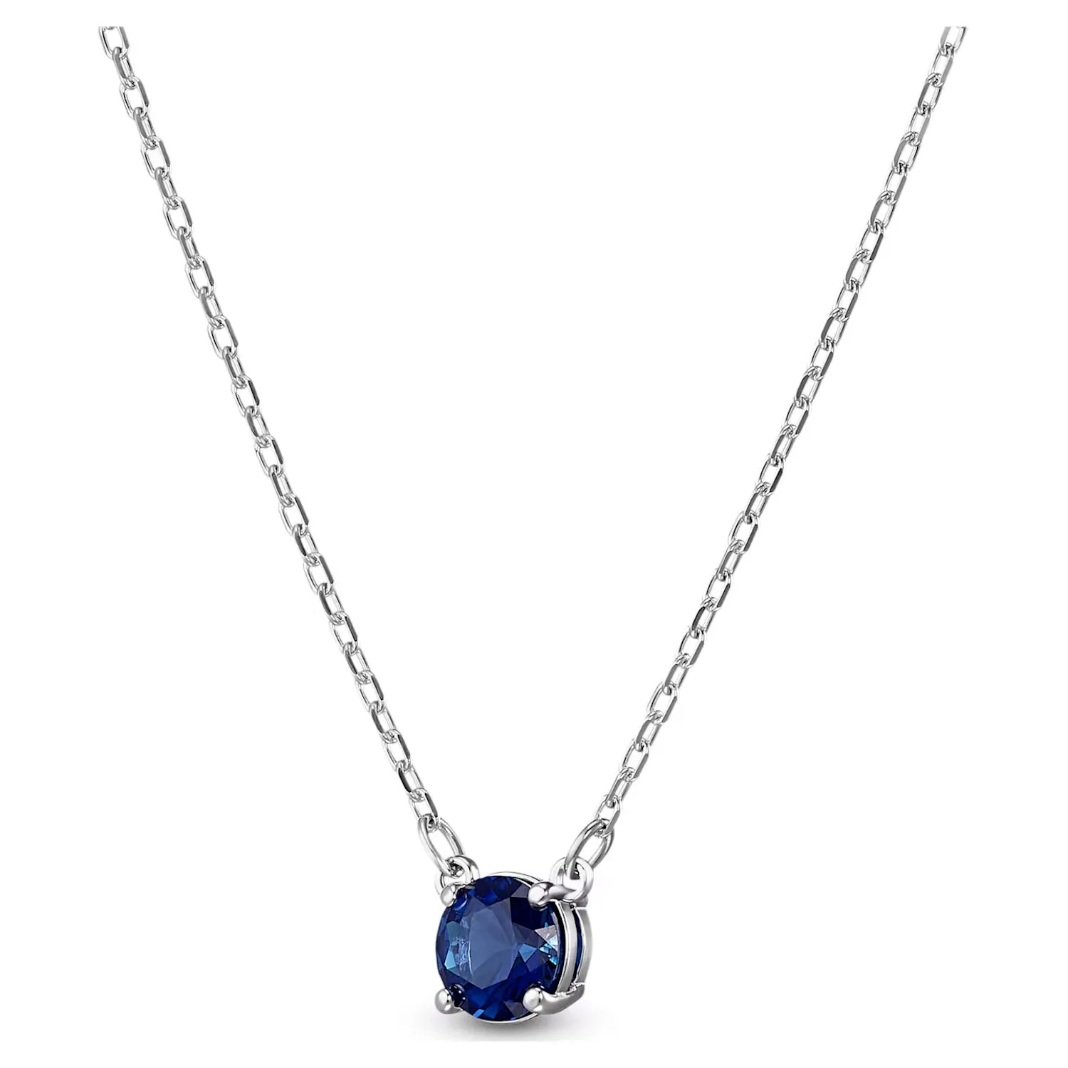 Swarovski ATTRACT JEWELRY SET, Round, Blue, Rhodium plated -5536554