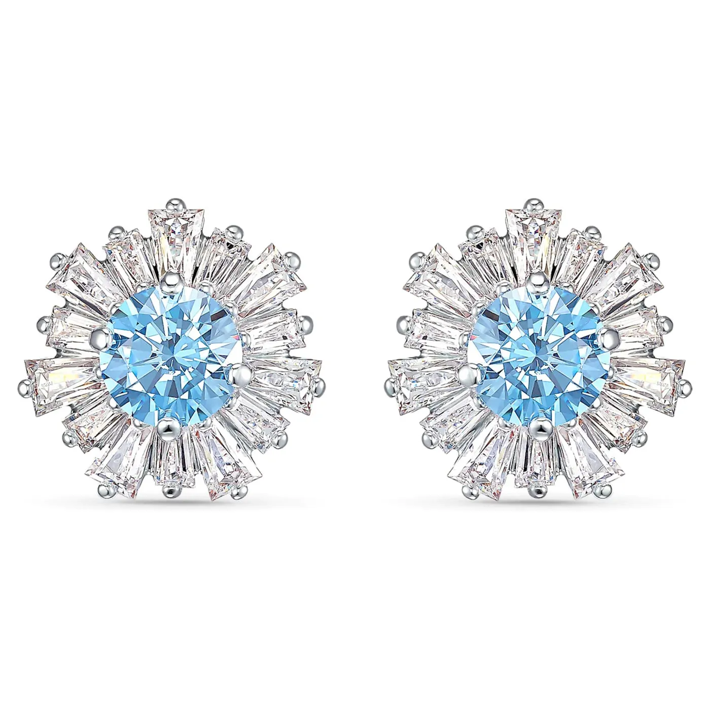 Swarovski Jewelry Sunshine Pierced Earrings 125th Anniversary, Blue -5536741