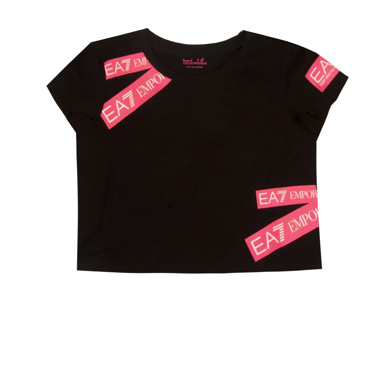 T-SHIRT CROP LOGO Bimba Black