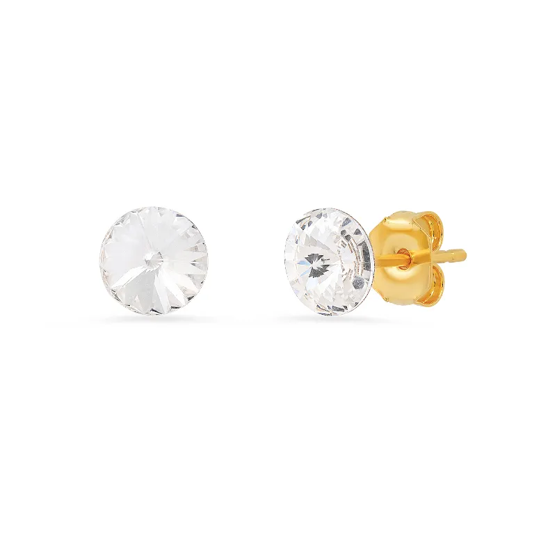 TAI CLEAR 6MM STUD EARRING