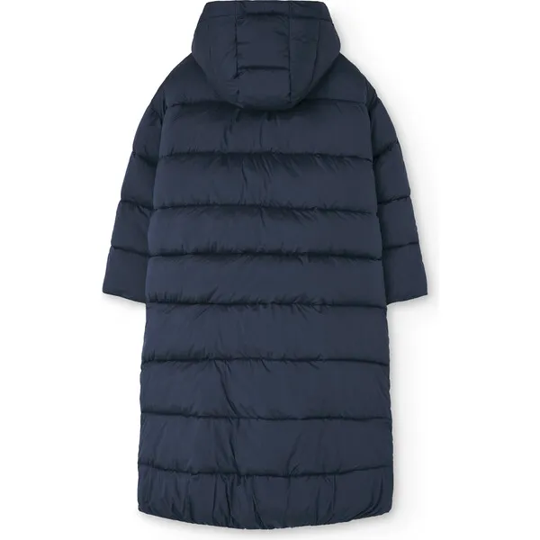 The Animals Observatory Calf Striped Relaxed Fit Padded Jacket, Navy