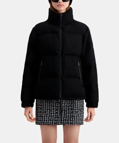 The Kooples Tweed Puffer Jacket