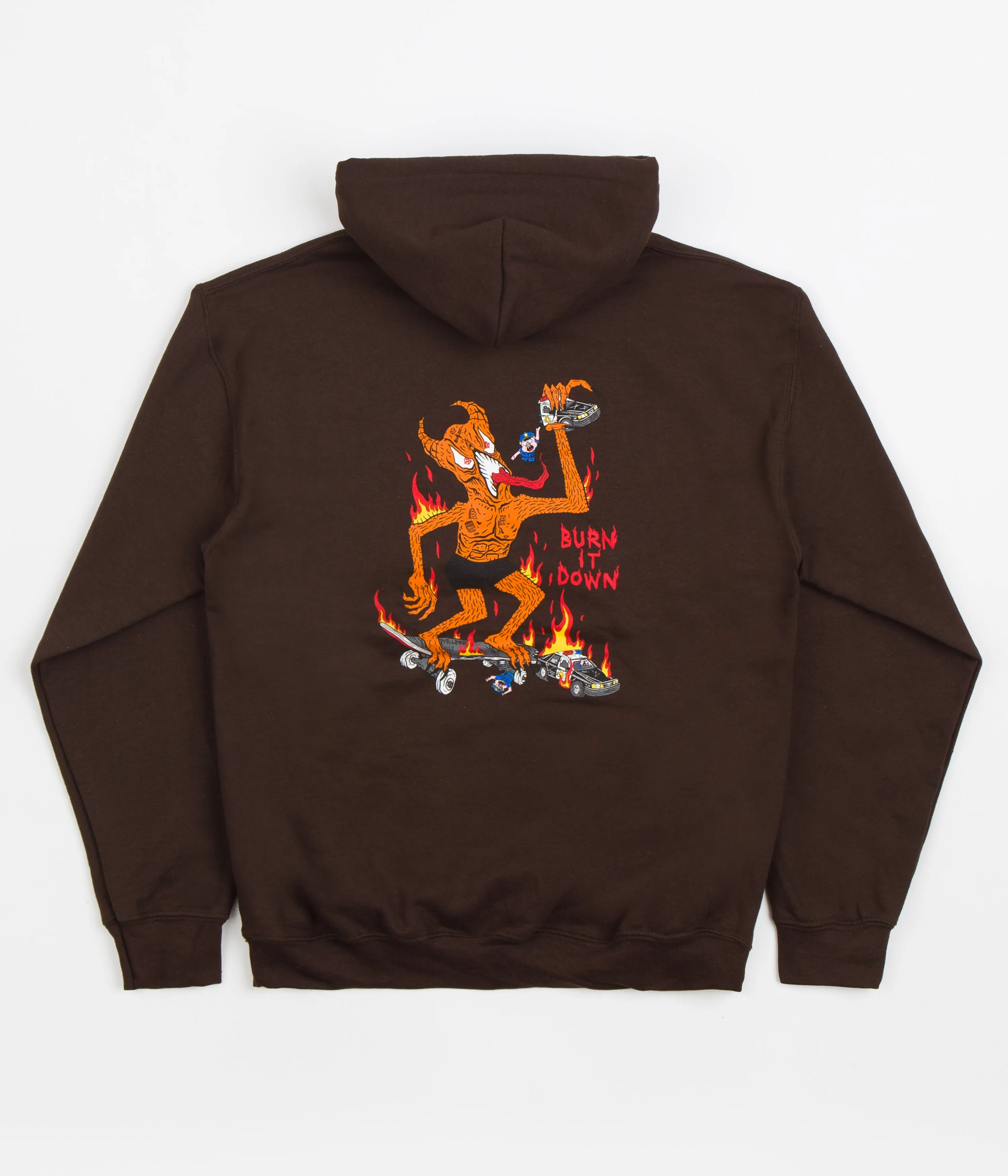 Thrasher Burn It Down Hoodie - Dark Chocolate