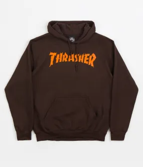 Thrasher Burn It Down Hoodie - Dark Chocolate