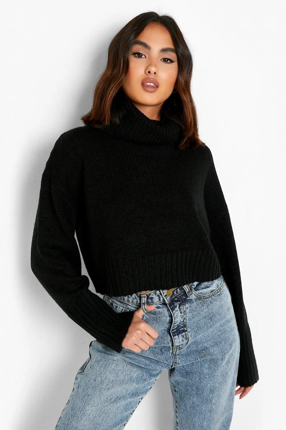 Turtleneck Crop Sweater