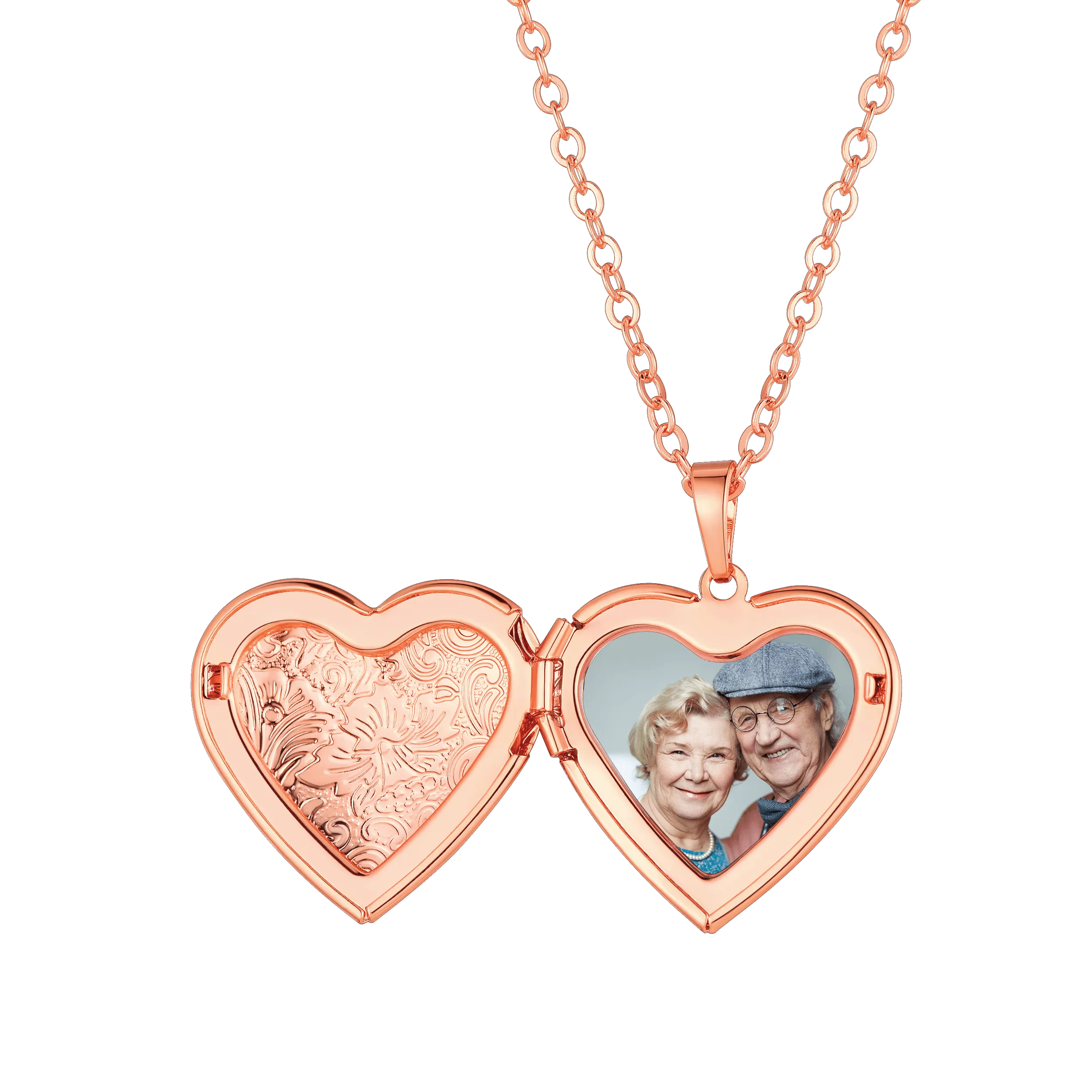 U7 Jewelry Custom Heart Gold Plate Necklace Memory Necklace With Picture